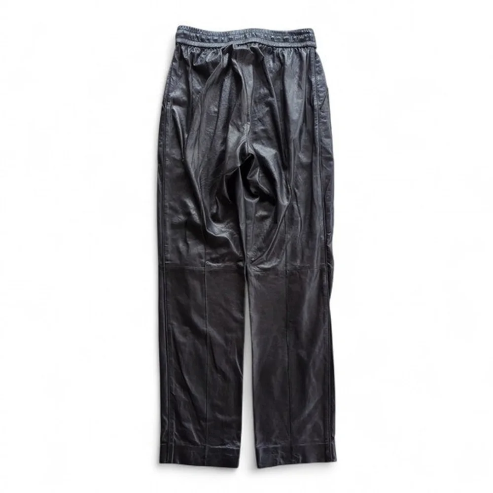 Rag & Bone Black Lambskin Leather Drawstring Pants Size XS